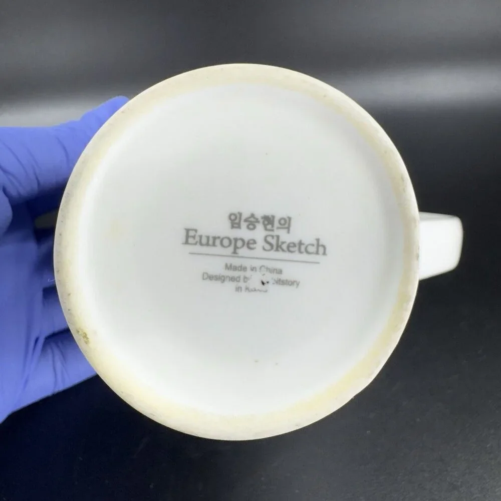 Europe‎ Sketch Rabbitstory Porcelain Coffee Mug Cup Korea Lovely Praha Mug Cup